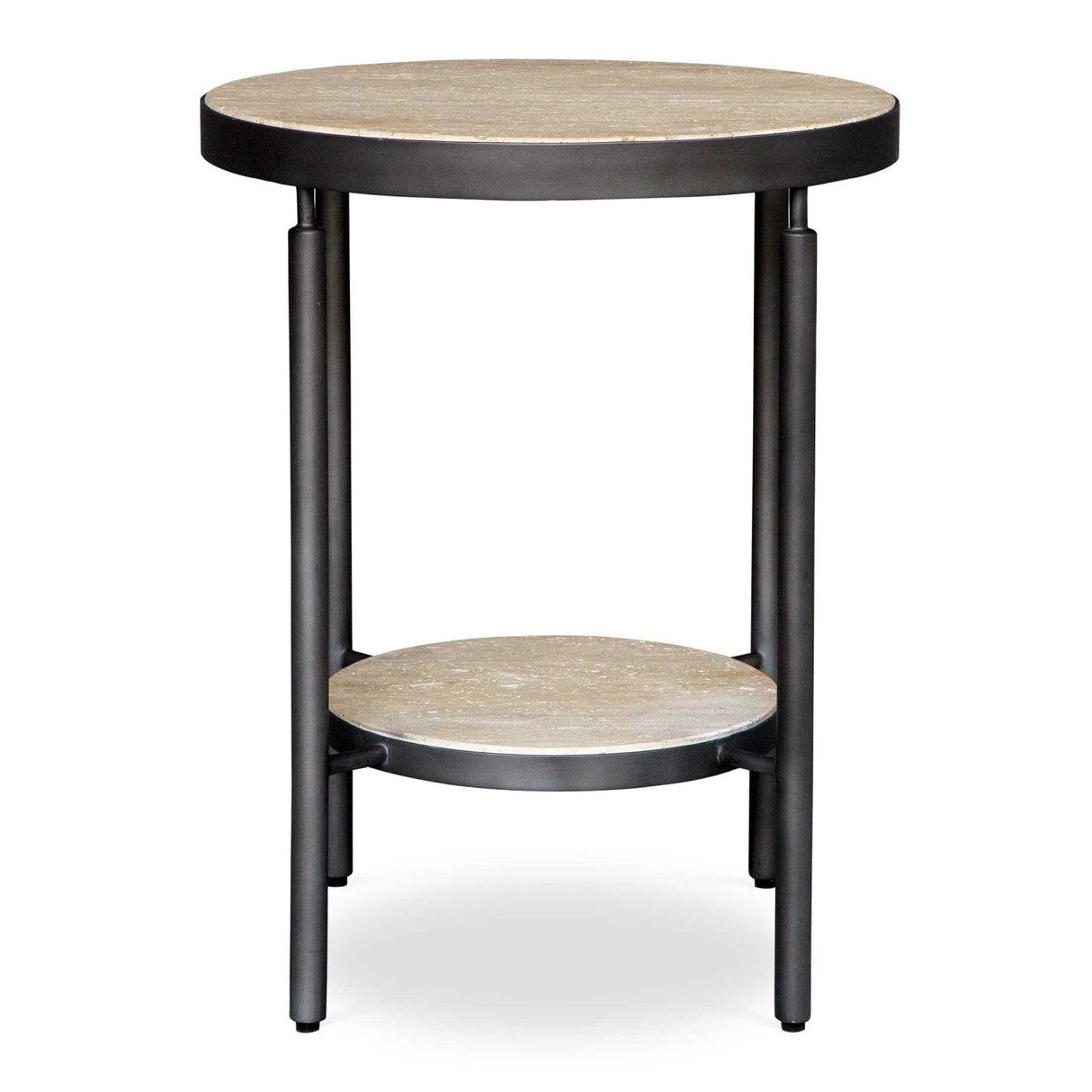 Modern European furniture - Round Travertine Side Table - www.oroa.com