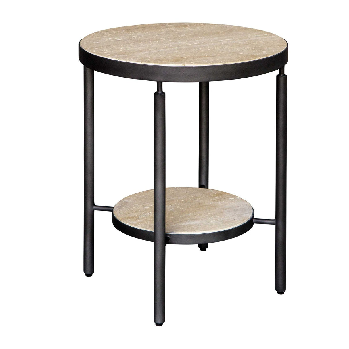 Modern European furniture - Round Travertine Side Table - www.oroa.com