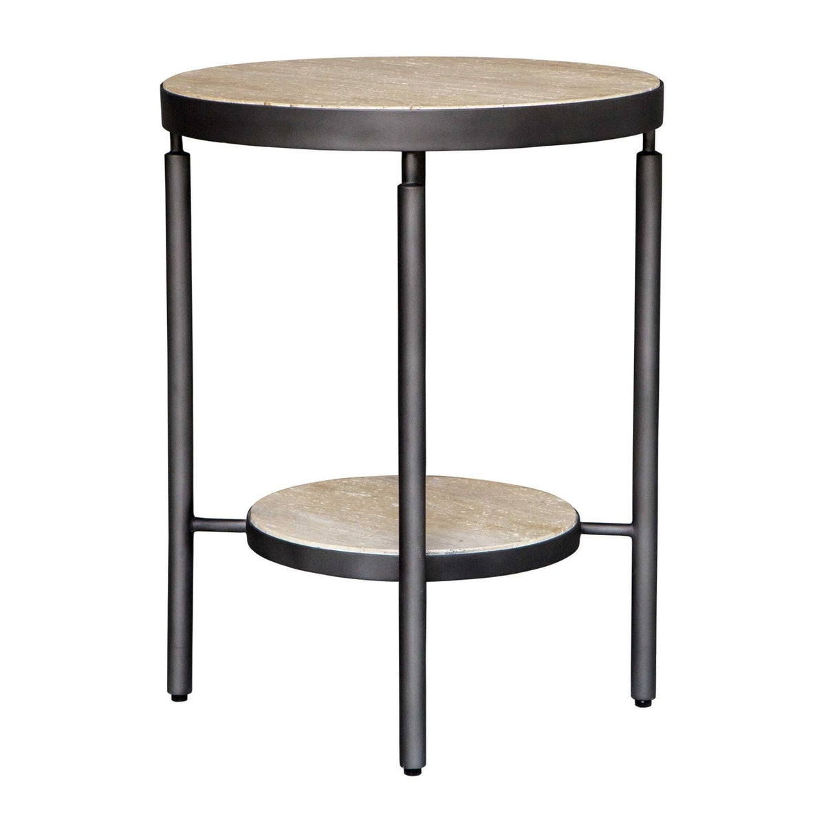 Modern European furniture - Round Travertine Side Table - www.oroa.com