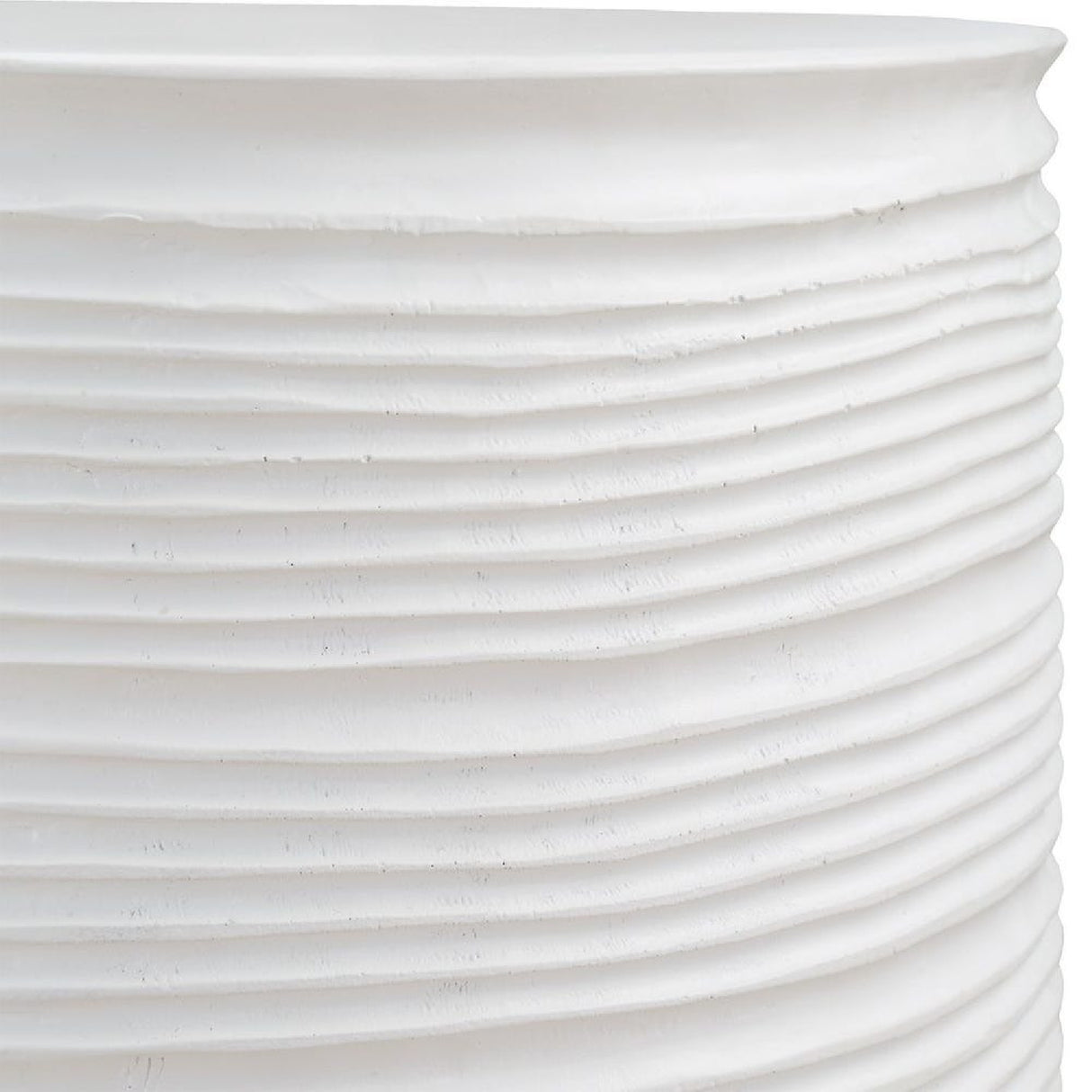 White Grooved Cylindrical Accent | Uttermost Borderline