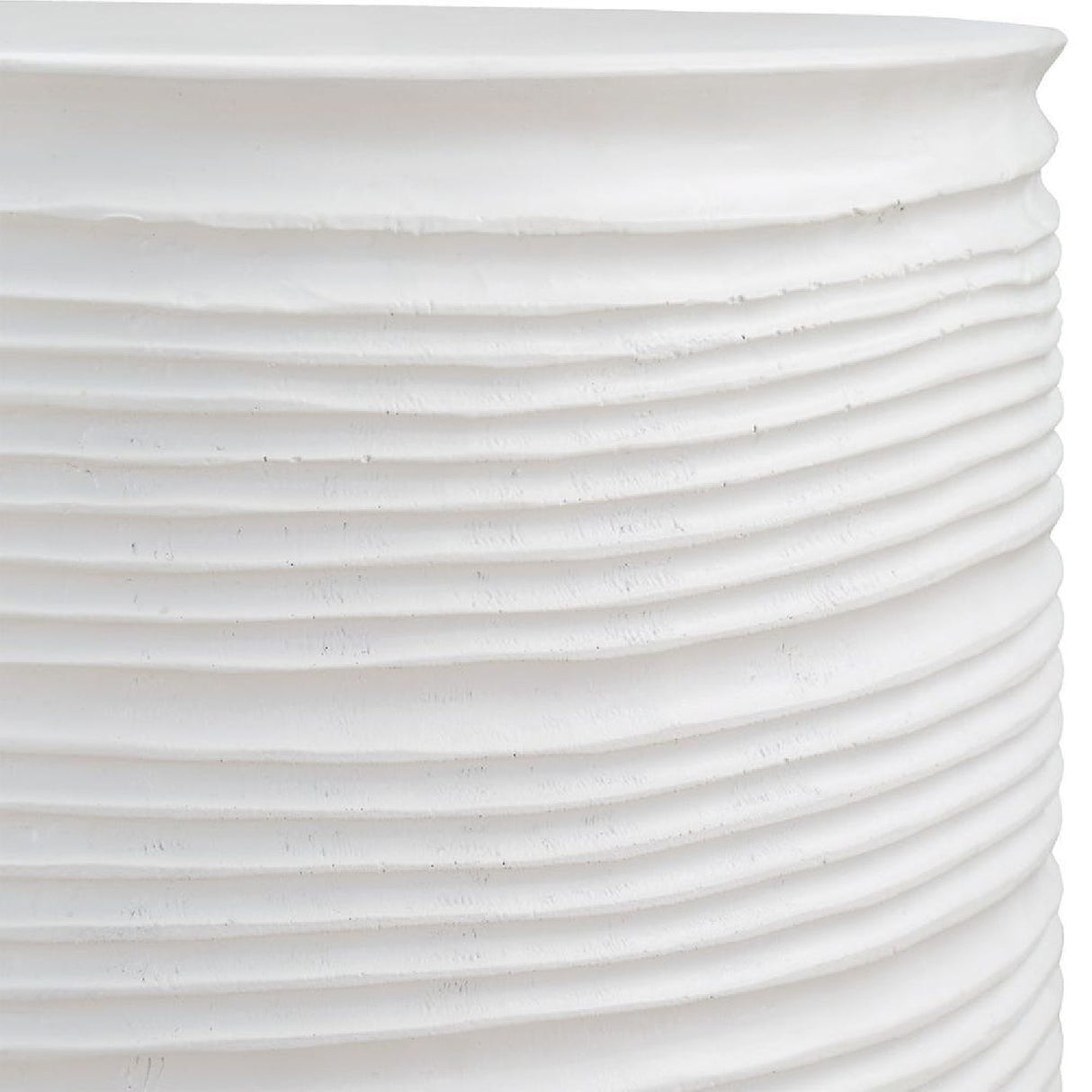 Modern European furniture - White Grooved Cylindrical Accent - www.oroa.com