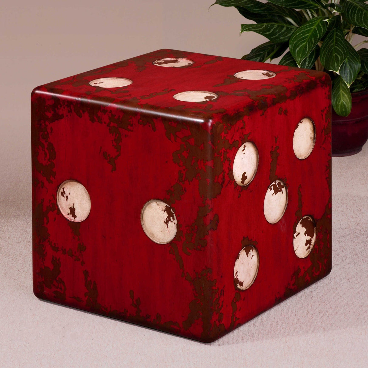 Modern European furniture - Red Cube Accent Table - www.oroa.com