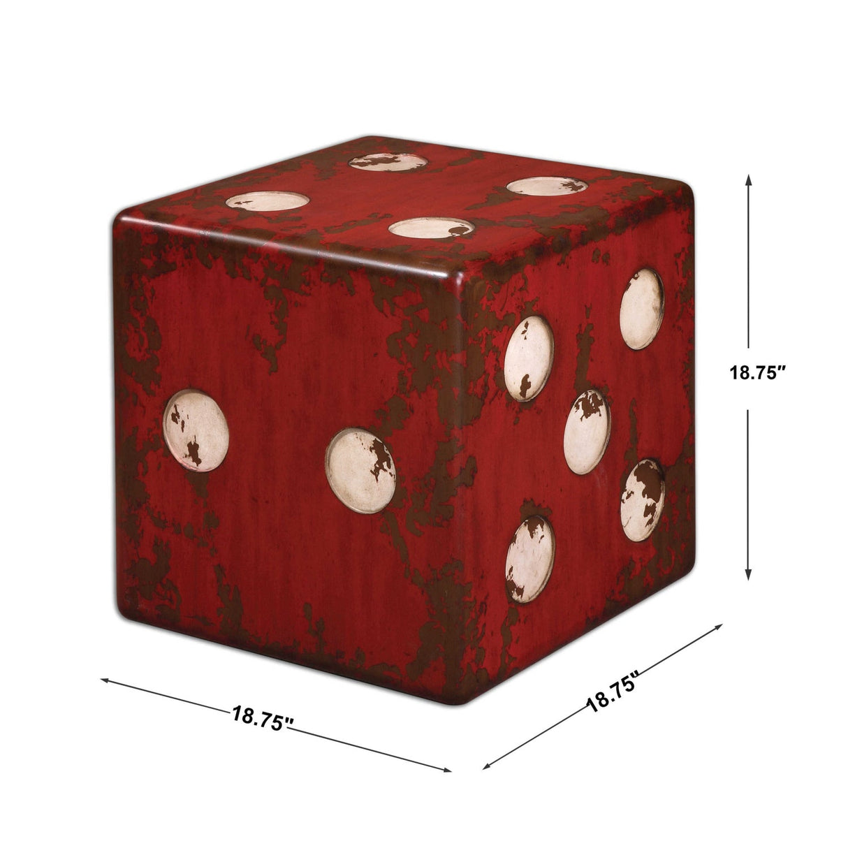 Modern European furniture - Red Cube Accent Table - www.oroa.com