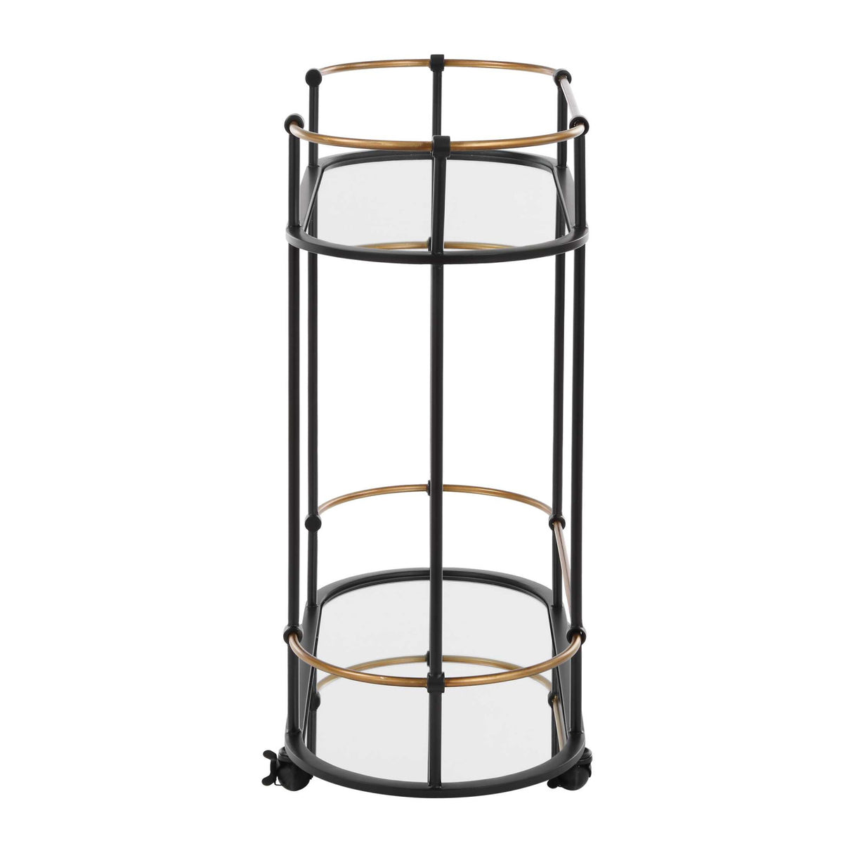 Modern European furniture - Mirrored Shelves Bar Cart - www.oroa.com
