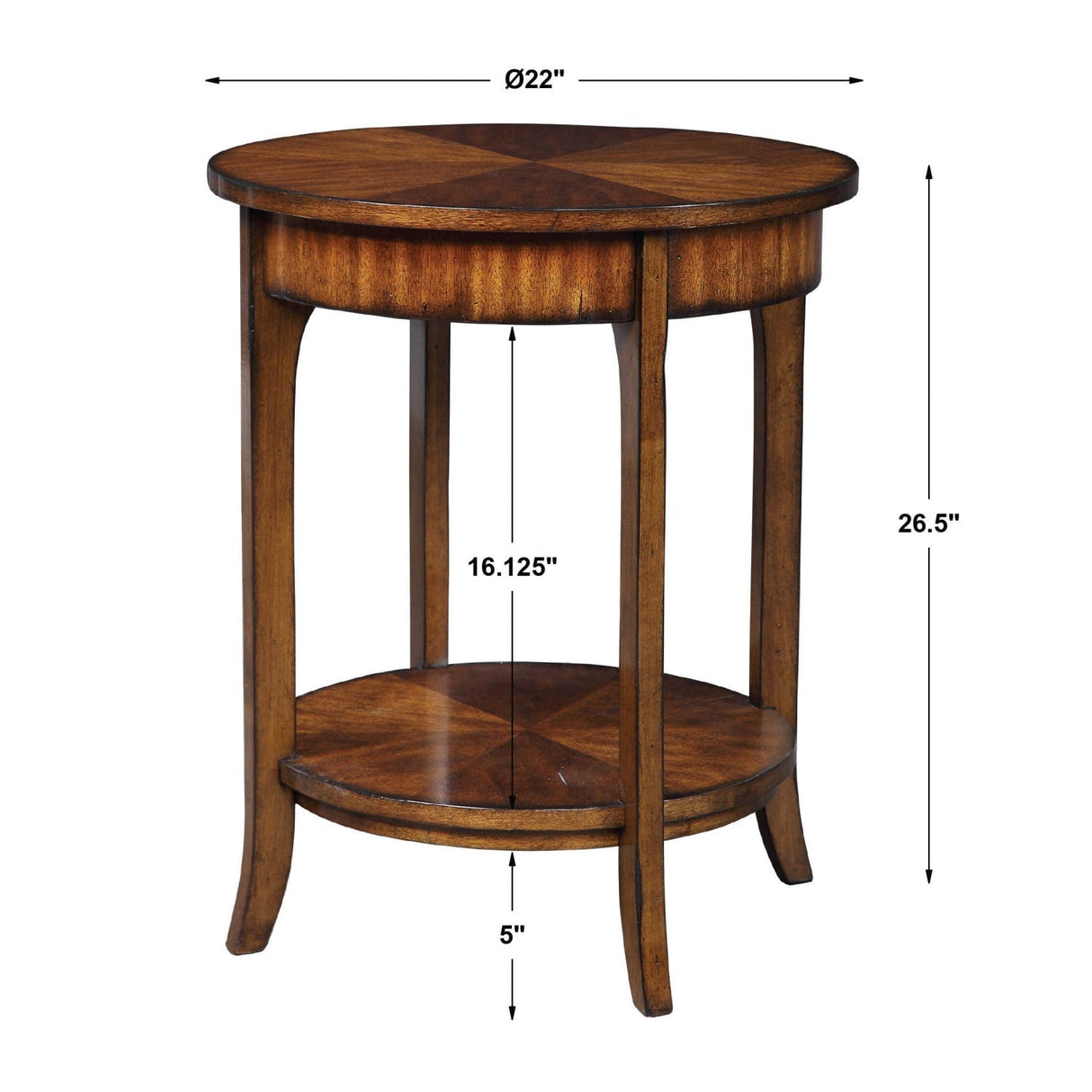 Rustic Primavera Veneer Lamp Table by Uttermost Carmel, alternate view 6