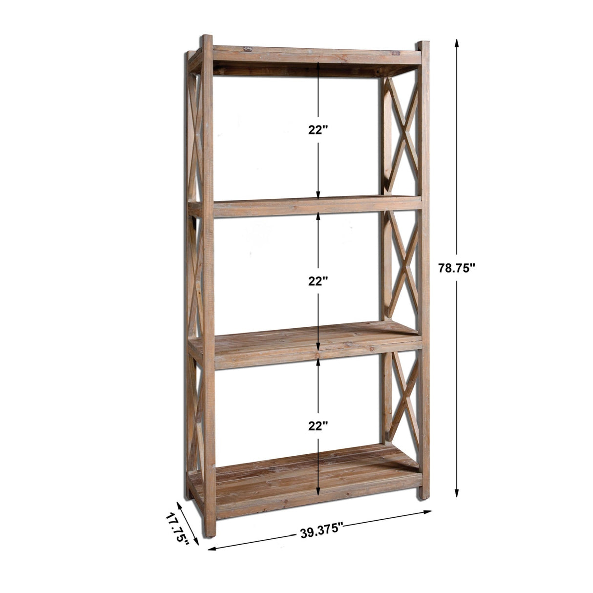 Modern European furniture - Gray Fir Wood Bookshelf - www.oroa.com