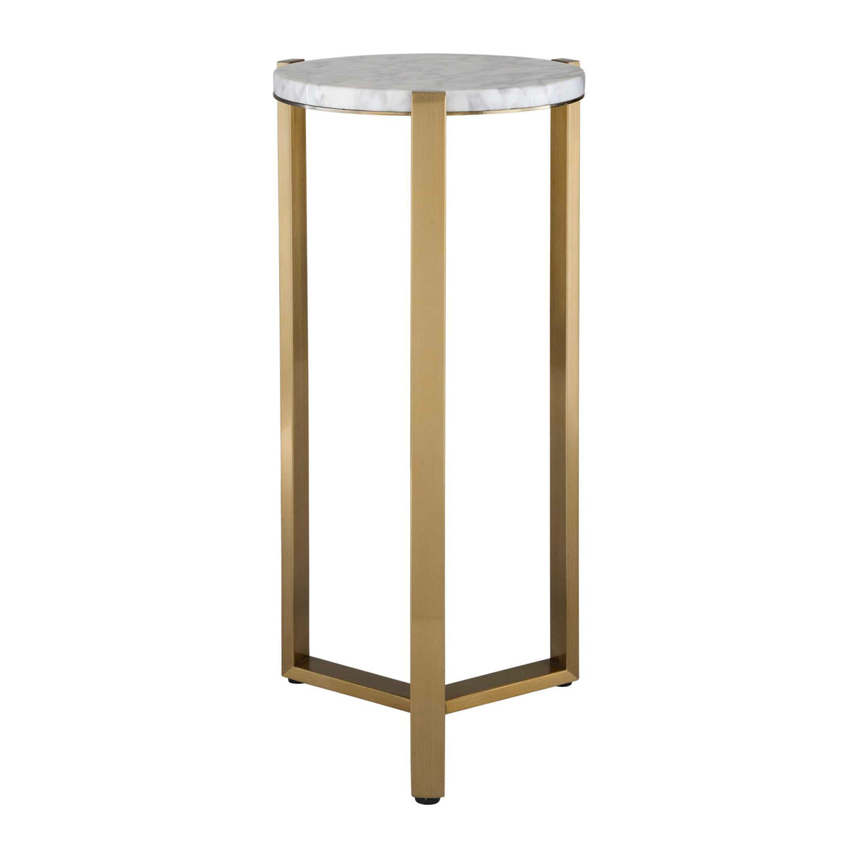 Round White Marble Drink Table | Uttermost Pietra
