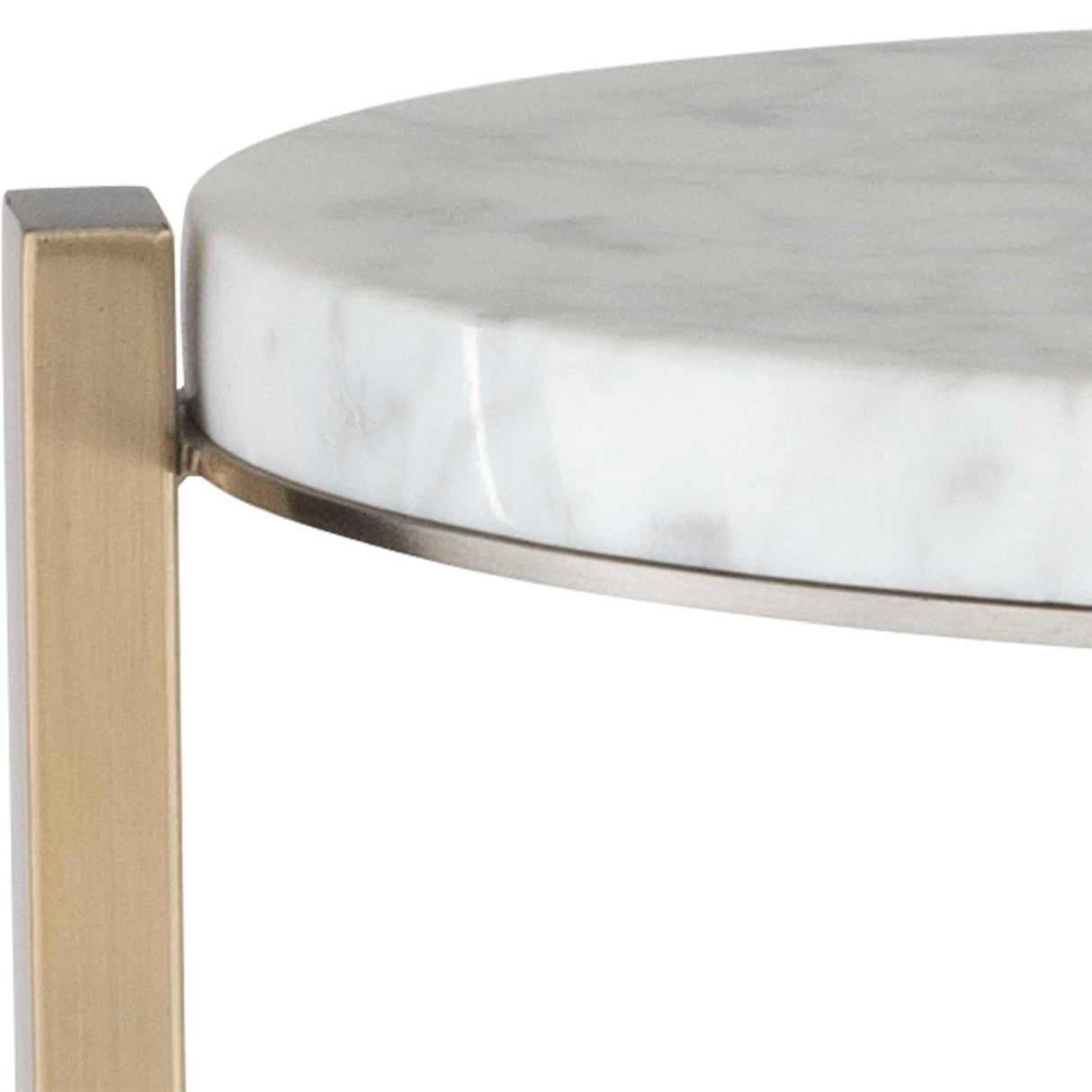 Modern European furniture - Round White Marble Drink Table - www.oroa.com