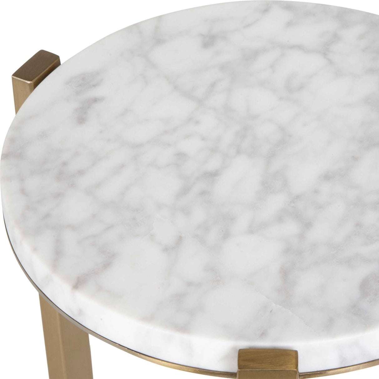 Modern European furniture - Round White Marble Drink Table - www.oroa.com