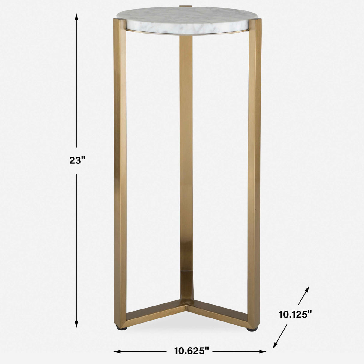 Round White Marble Drink Table | Uttermost Pietra