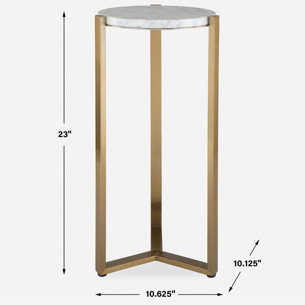 Modern European furniture - Round White Marble Drink Table - www.oroa.com