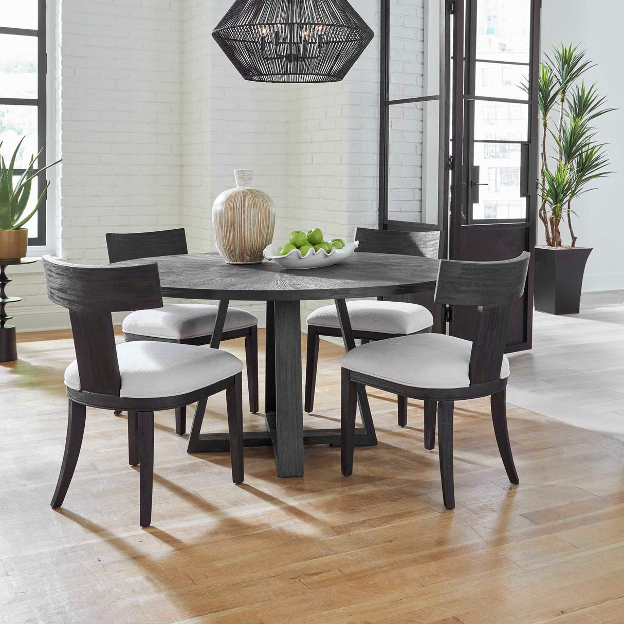 Modern European furniture - Oval Acacia Sunburst Dining Table - www.oroa.com
