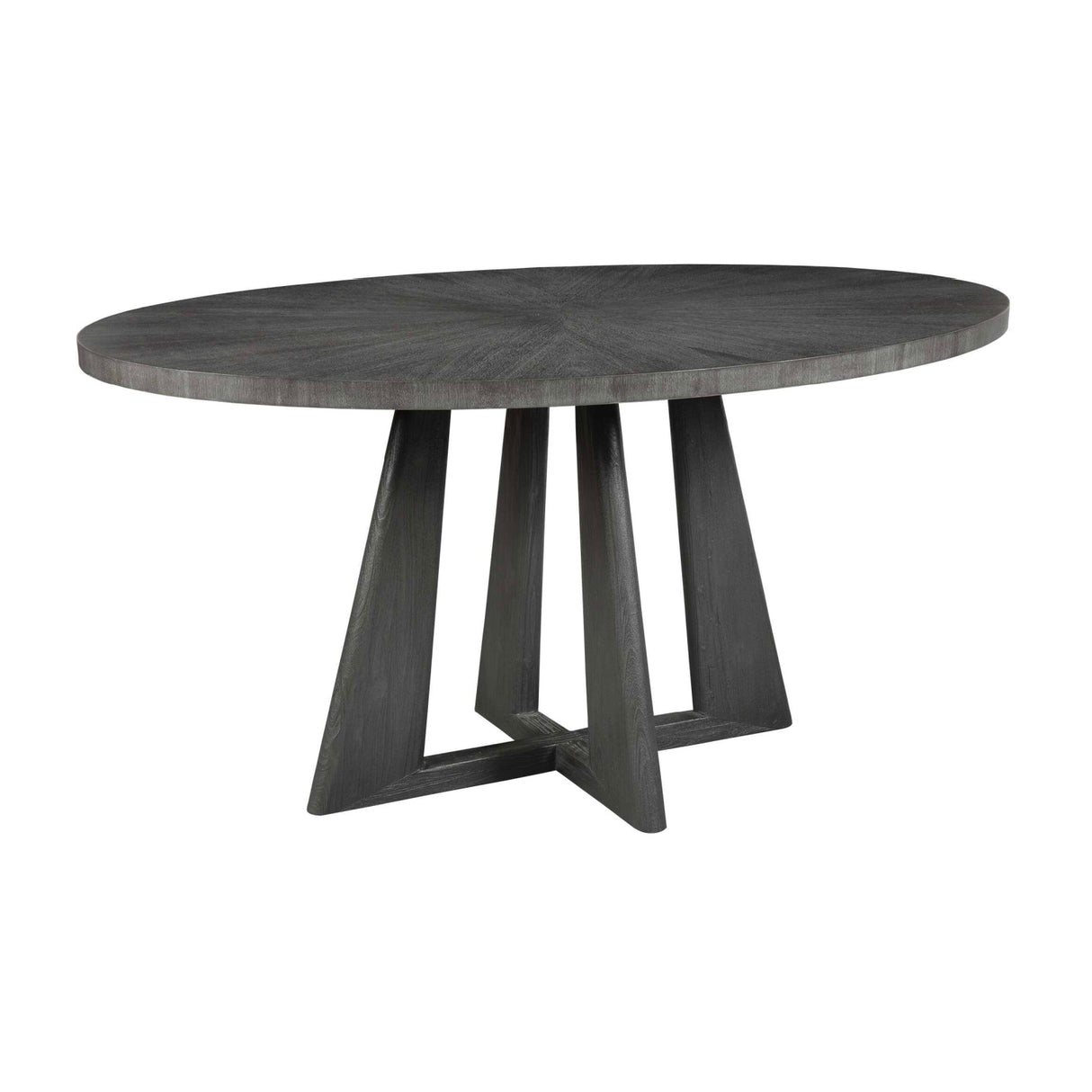 Modern European furniture - Oval Acacia Sunburst Dining Table - www.oroa.com