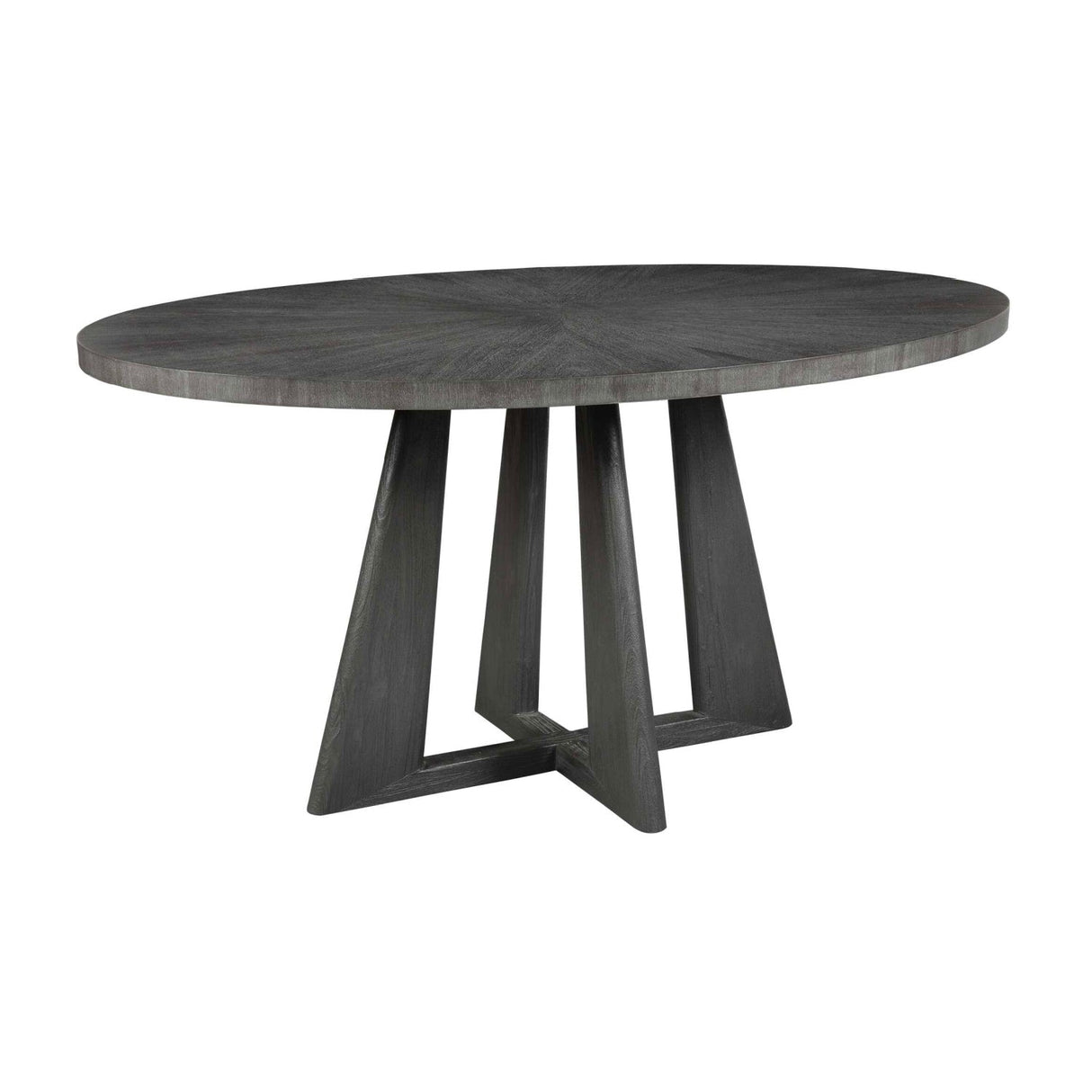 Modern European furniture - Oval Acacia Sunburst Dining Table - www.oroa.com