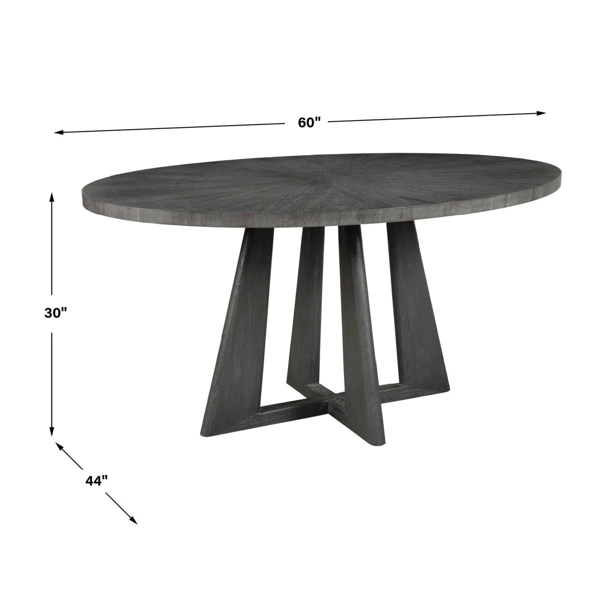 Modern European furniture - Oval Acacia Sunburst Dining Table - www.oroa.com