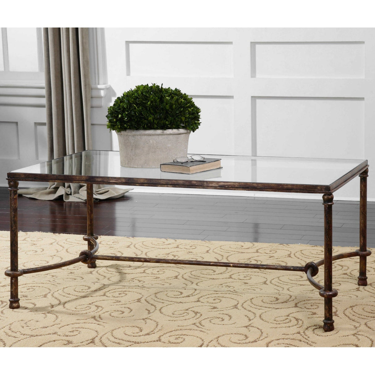 Bronze Framed Coffee Table by Uttermost Warring, alternate view 6