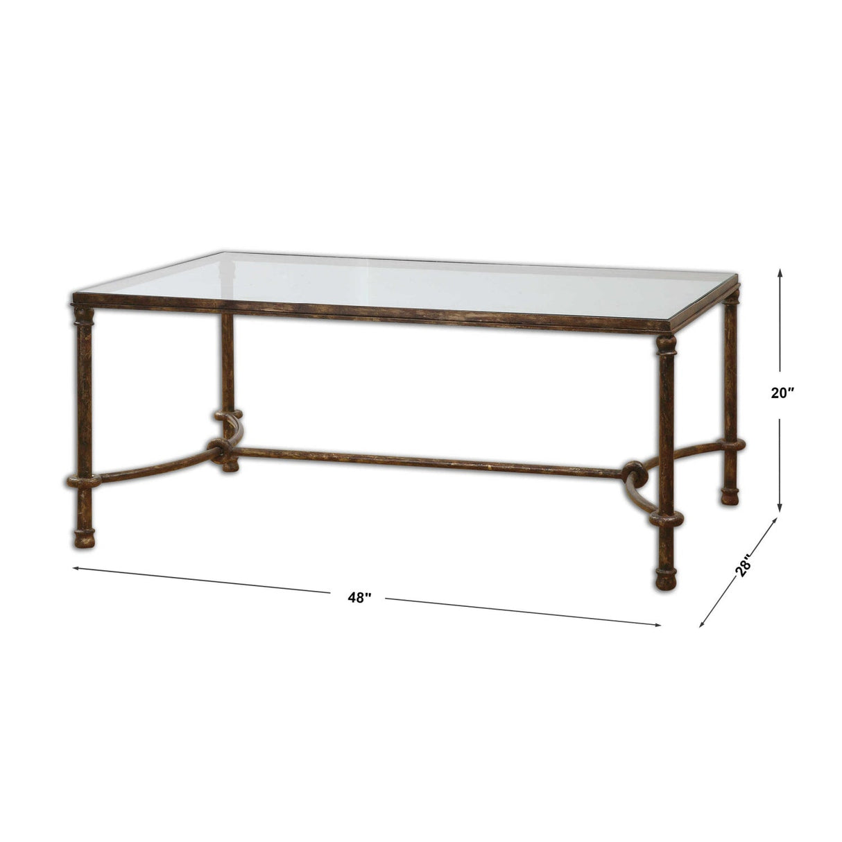 Bronze Framed Coffee Table by Uttermost Warring, alternate view 7