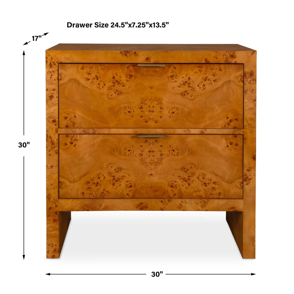 2-Drawer Burl Accent Chest by Uttermost Indus, alternate view 11