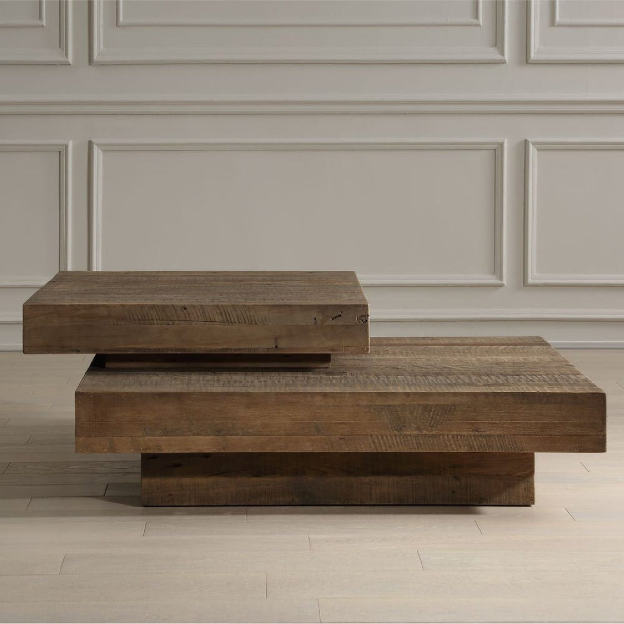 2-Layer Natural Oak Coffee Table by Uttermost Rustic, alternate view 9