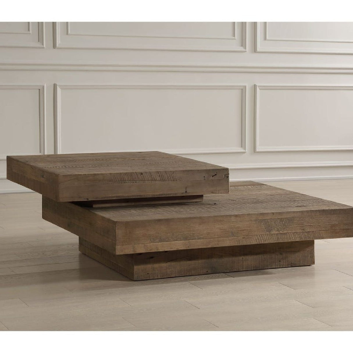 2-Layer Natural Oak Coffee Table by Uttermost Rustic, alternate view 8
