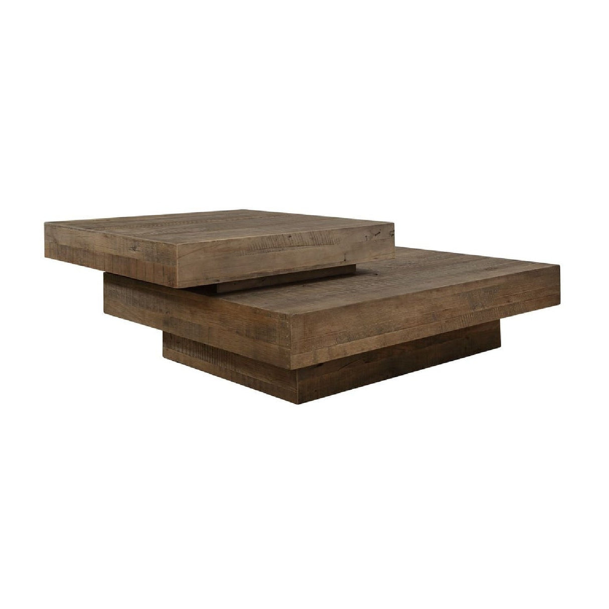 2-Layer Natural Oak Coffee Table by Uttermost Rustic, alternate view 3