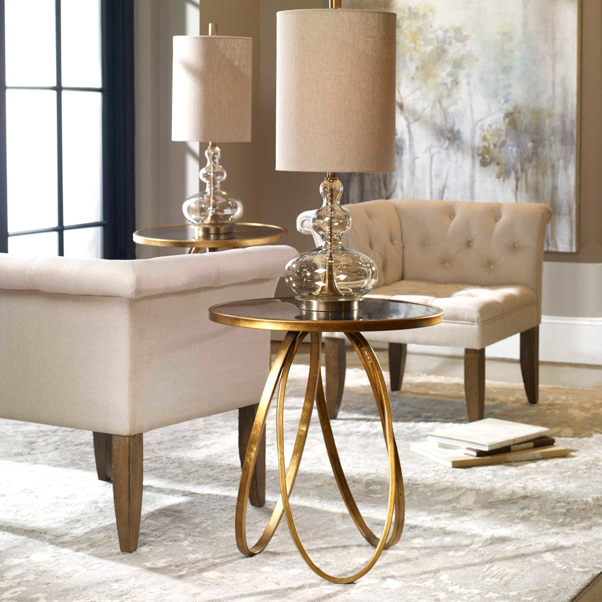 Gold Loops Side Table by Uttermost Montrez, alternate view 2