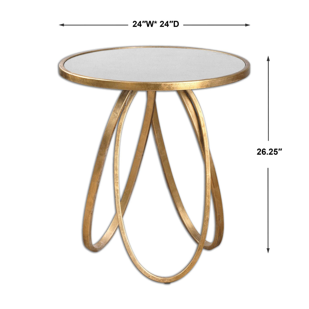 Gold Loops Side Table by Uttermost Montrez, alternate view 4