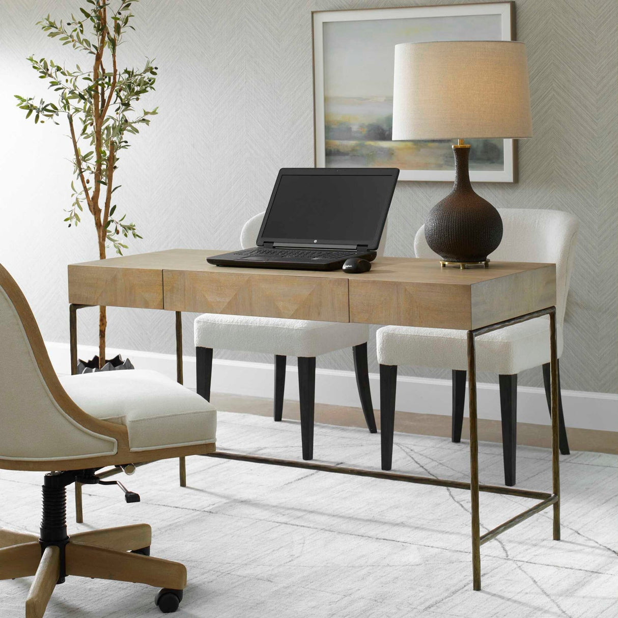 Modern European furniture - Primavera Wood 1-Drawer Desk - www.oroa.com