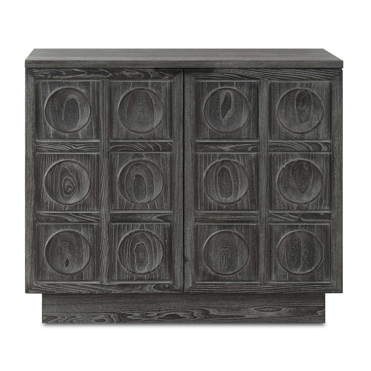 Circle Carved Elm 2-Door Cabinet by Uttermost Shelby