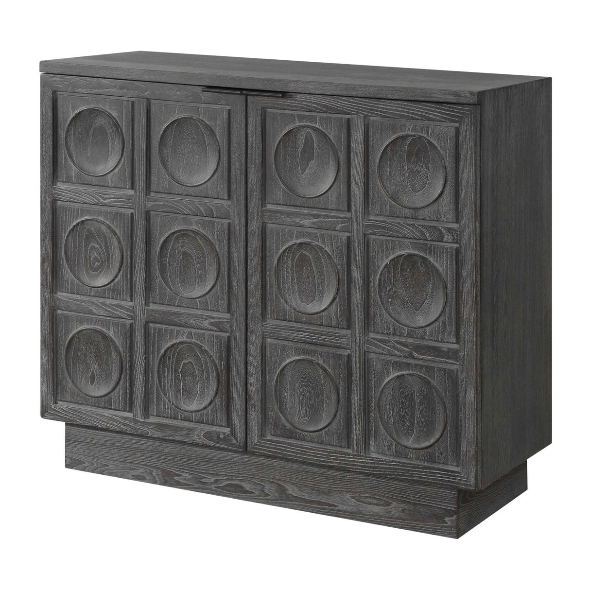 Circle Carved Elm 2-Door Cabinet by Uttermost Shelby, alternate view 4