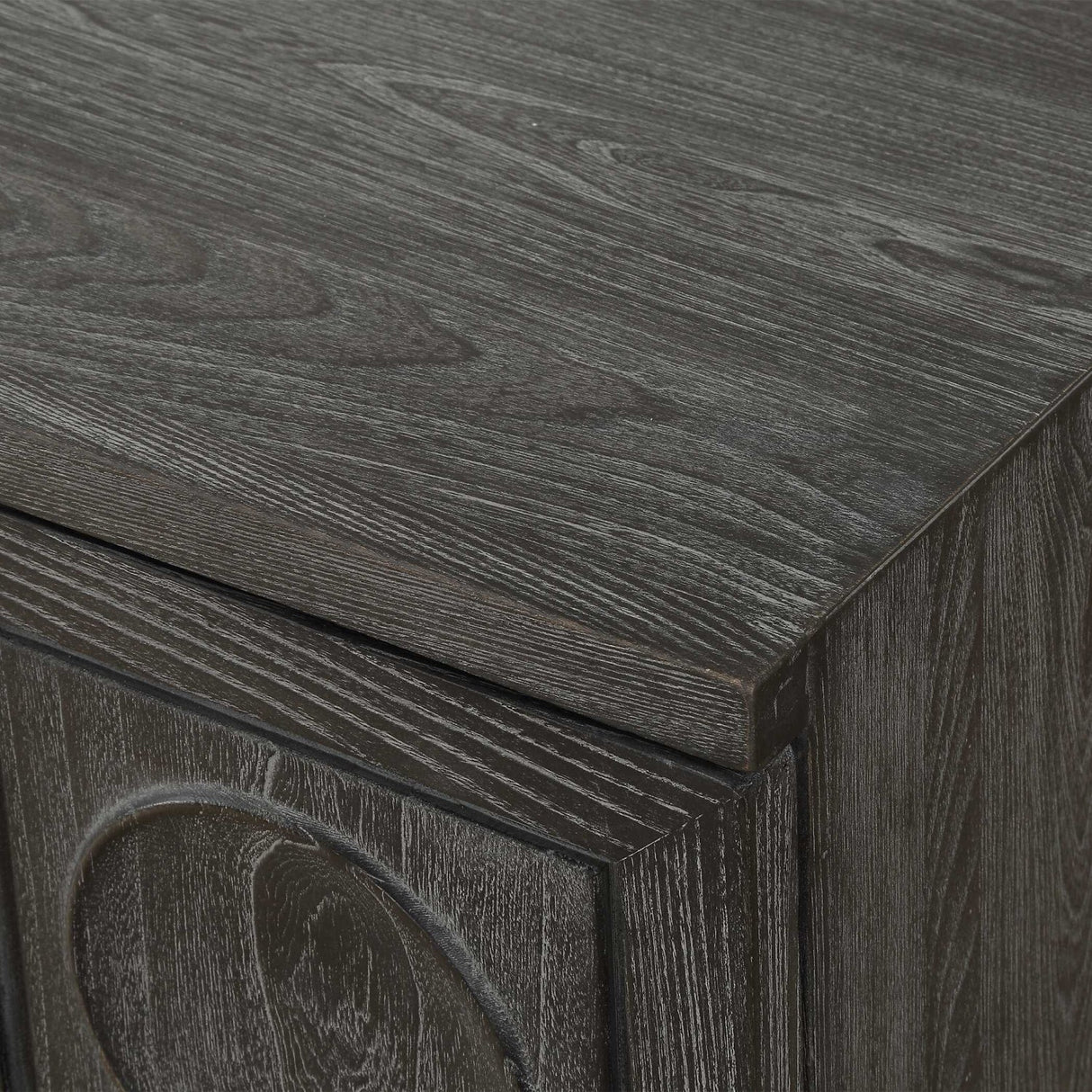 Circle Carved Elm 2-Door Cabinet by Uttermost Shelby, alternate view 8