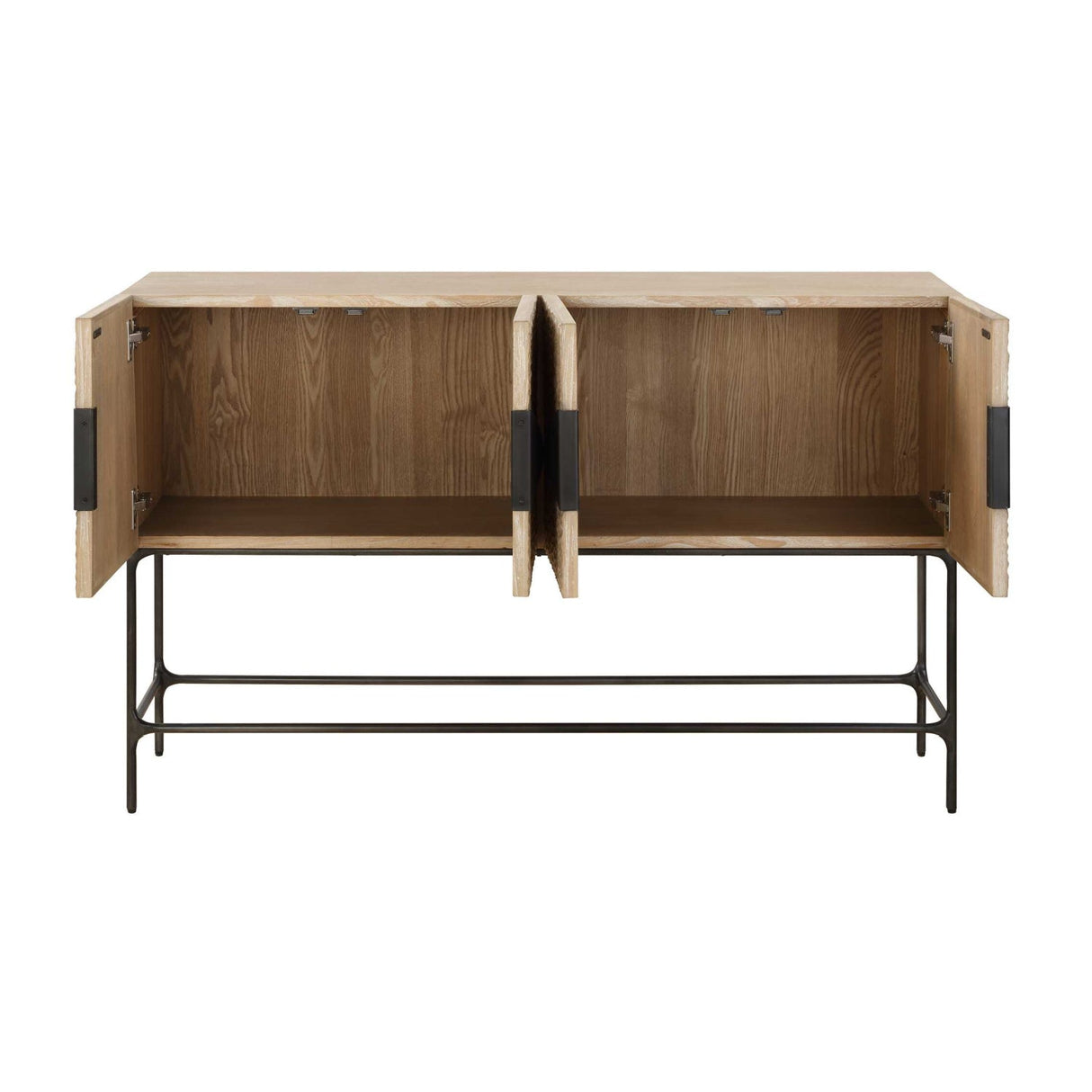 Elm Veneer 4-Door Cabinet by Uttermost Lunar, alternate view 4