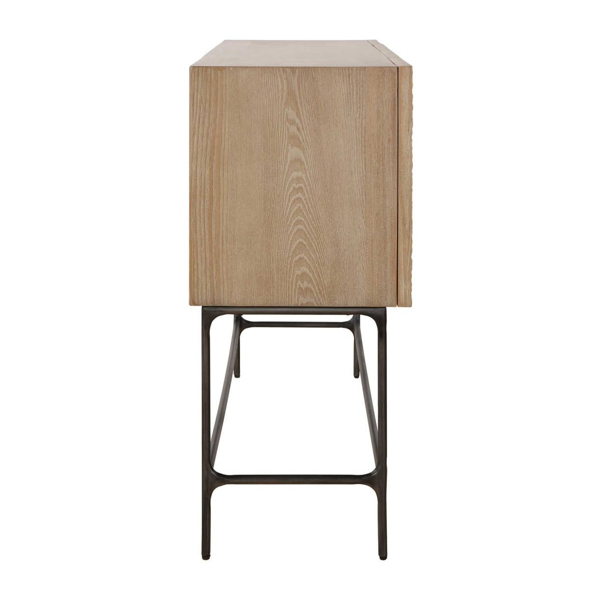 Elm Veneer 4-Door Cabinet by Uttermost Lunar, alternate view 6