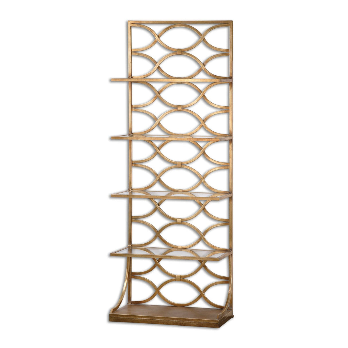 Modern European furniture - Gold Fretwork Bookshelf - www.oroa.com