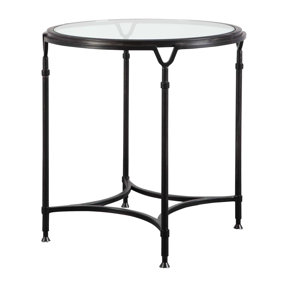 Black Steel Framed Side Table by Uttermost Samson