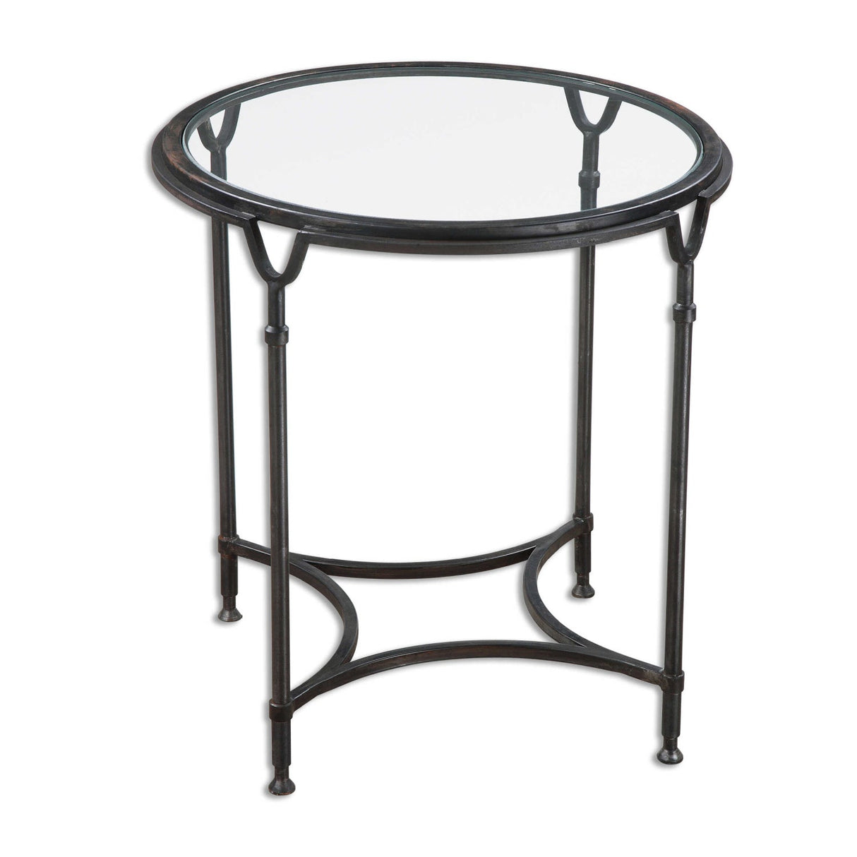 Black Steel Framed Side Table by Uttermost Samson, alternate view 3