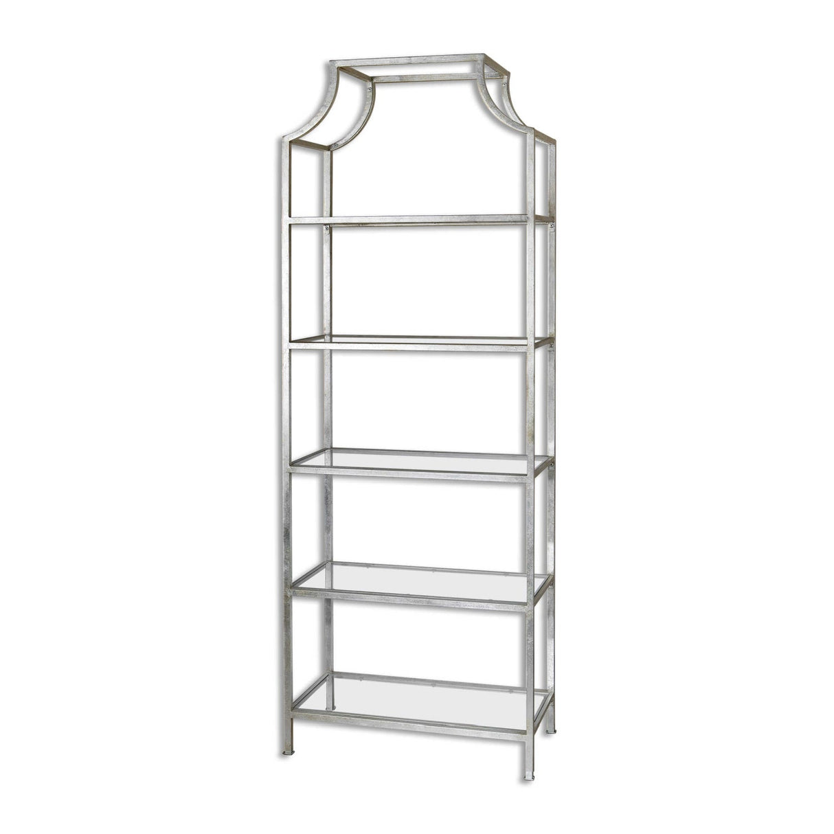 Modern European furniture - Silver Leaf Glass Bookshelf - www.oroa.com