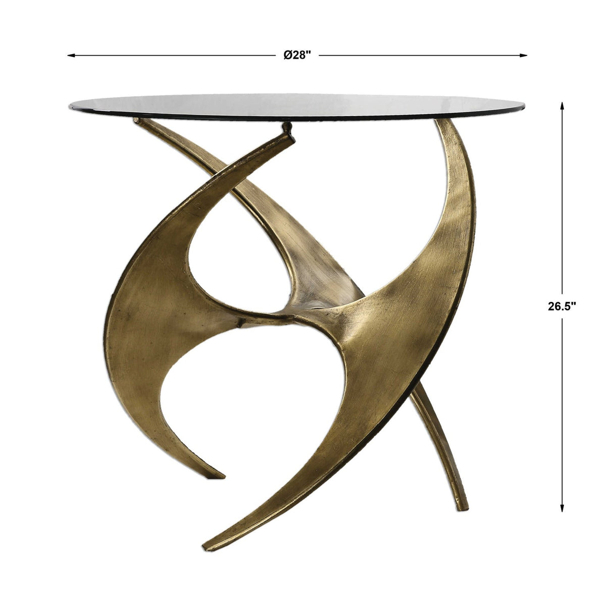 Antique Gold Side Table by Uttermost Graciano, alternate view 3