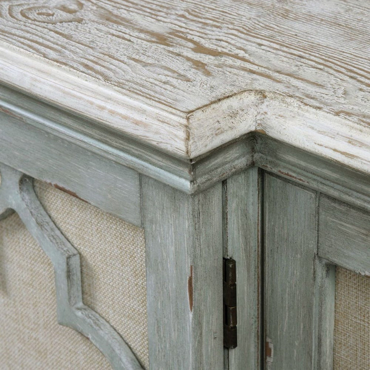 Gray Open-Carved 4-Door Cabinet by Uttermost Sophie, alternate view 6