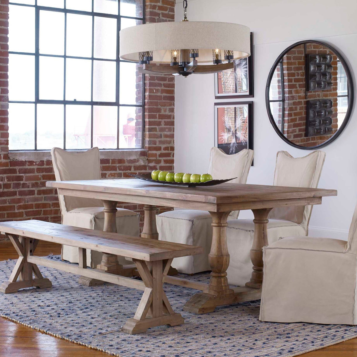 Modern European furniture - Solid Wood Rectangular Dining Table - www.oroa.com