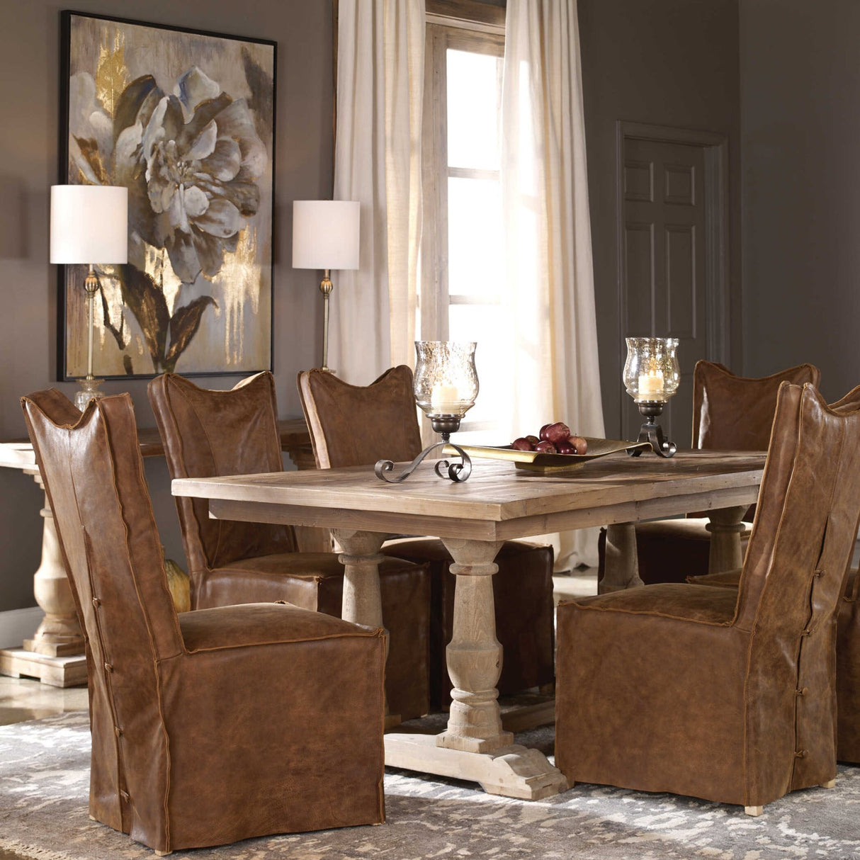 Modern European furniture - Solid Wood Rectangular Dining Table - www.oroa.com