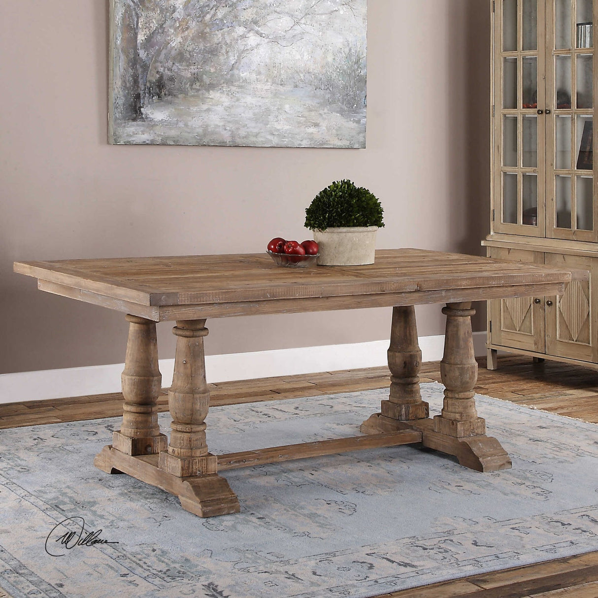 Modern European furniture - Solid Wood Rectangular Dining Table - www.oroa.com