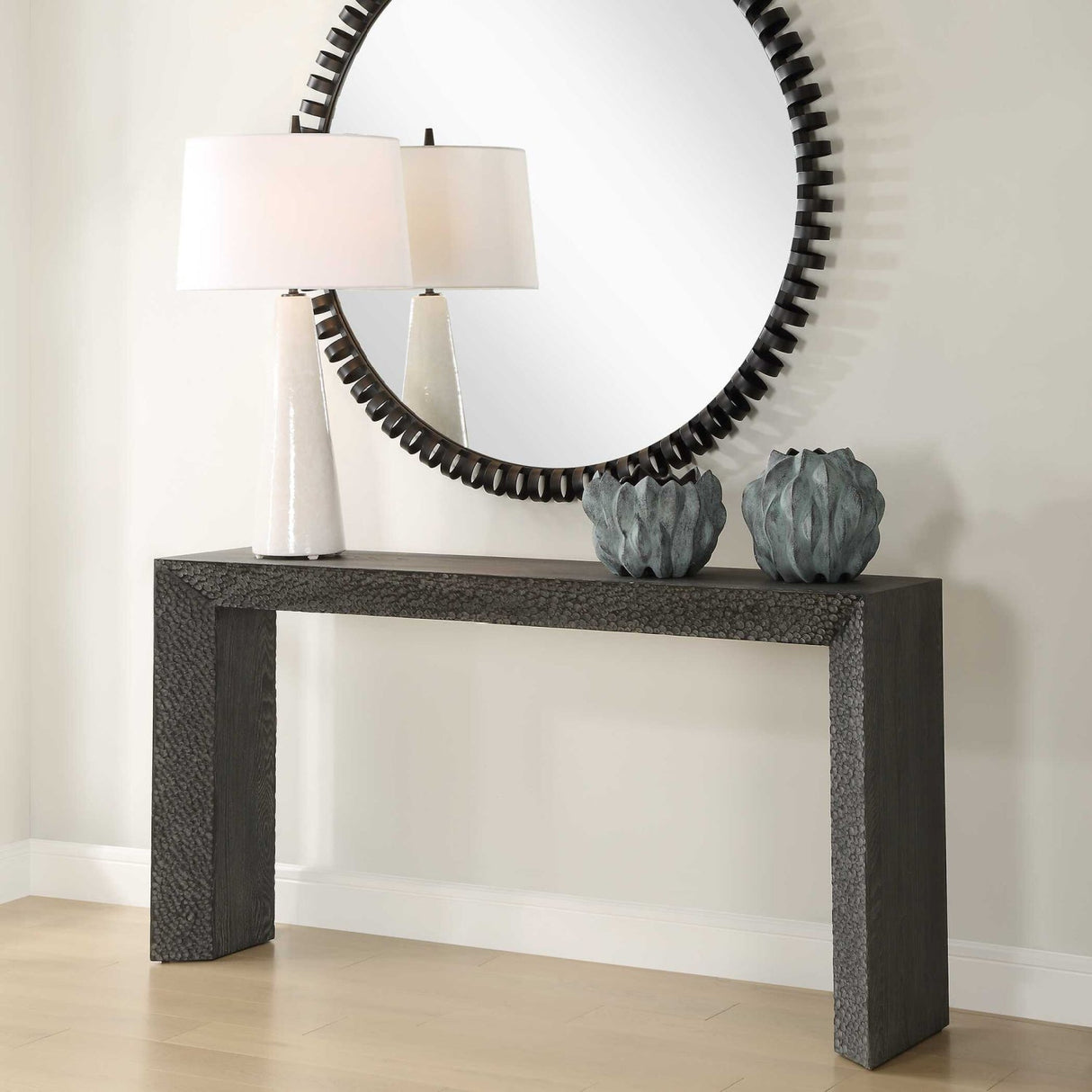 Chiseled Black Elm Console Table by Uttermost Thoreau, alternate view 7
