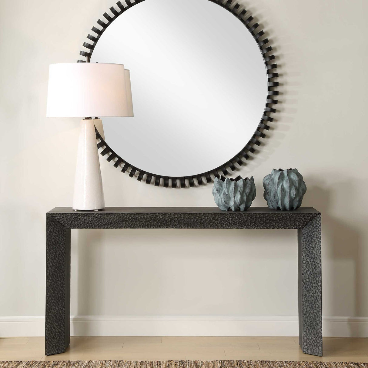 Chiseled Black Elm Console Table by Uttermost Thoreau, alternate view 8