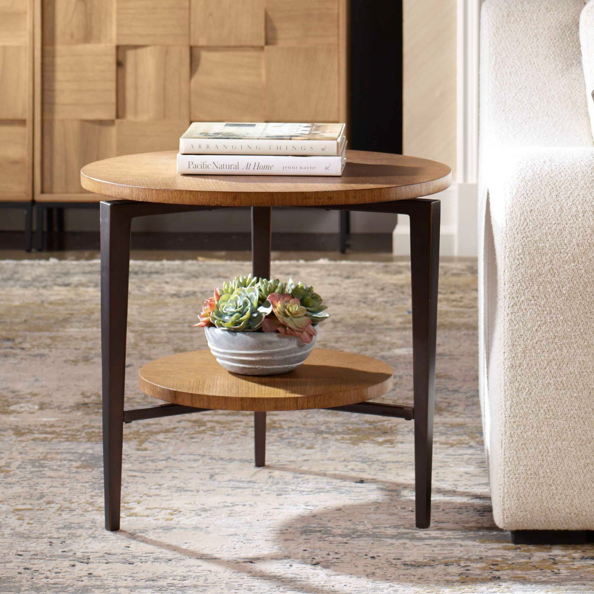 Modern European furniture - Double Layered Oak Side Table - www.oroa.com