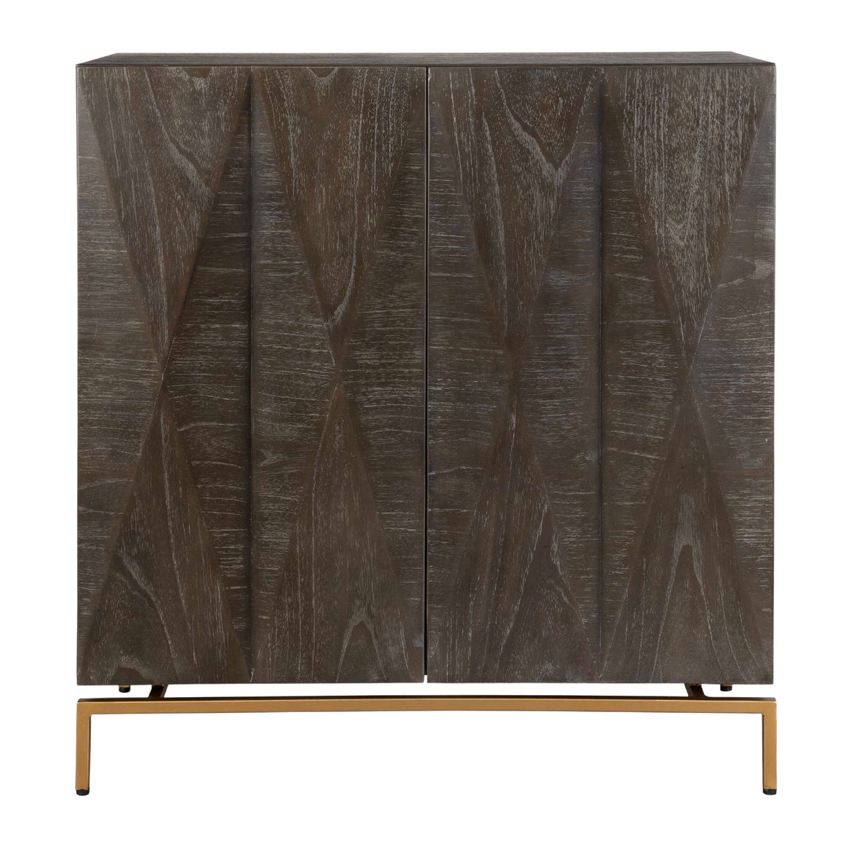 Black Mindi Faceted 2-Door Cabinet by Uttermost Marico