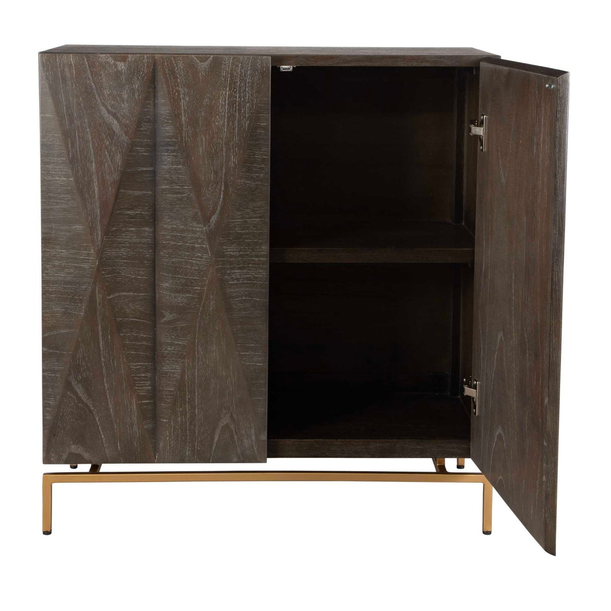 Black Mindi Faceted 2-Door Cabinet by Uttermost Marico, alternate view 4