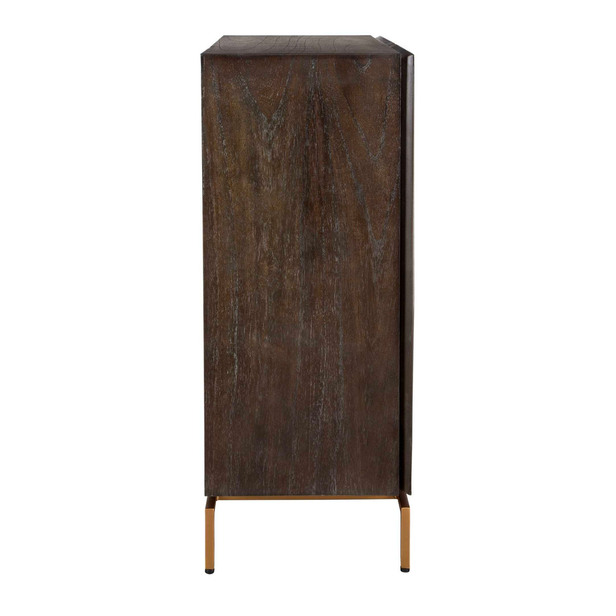 Black Mindi Faceted 2-Door Cabinet | Oroa.com