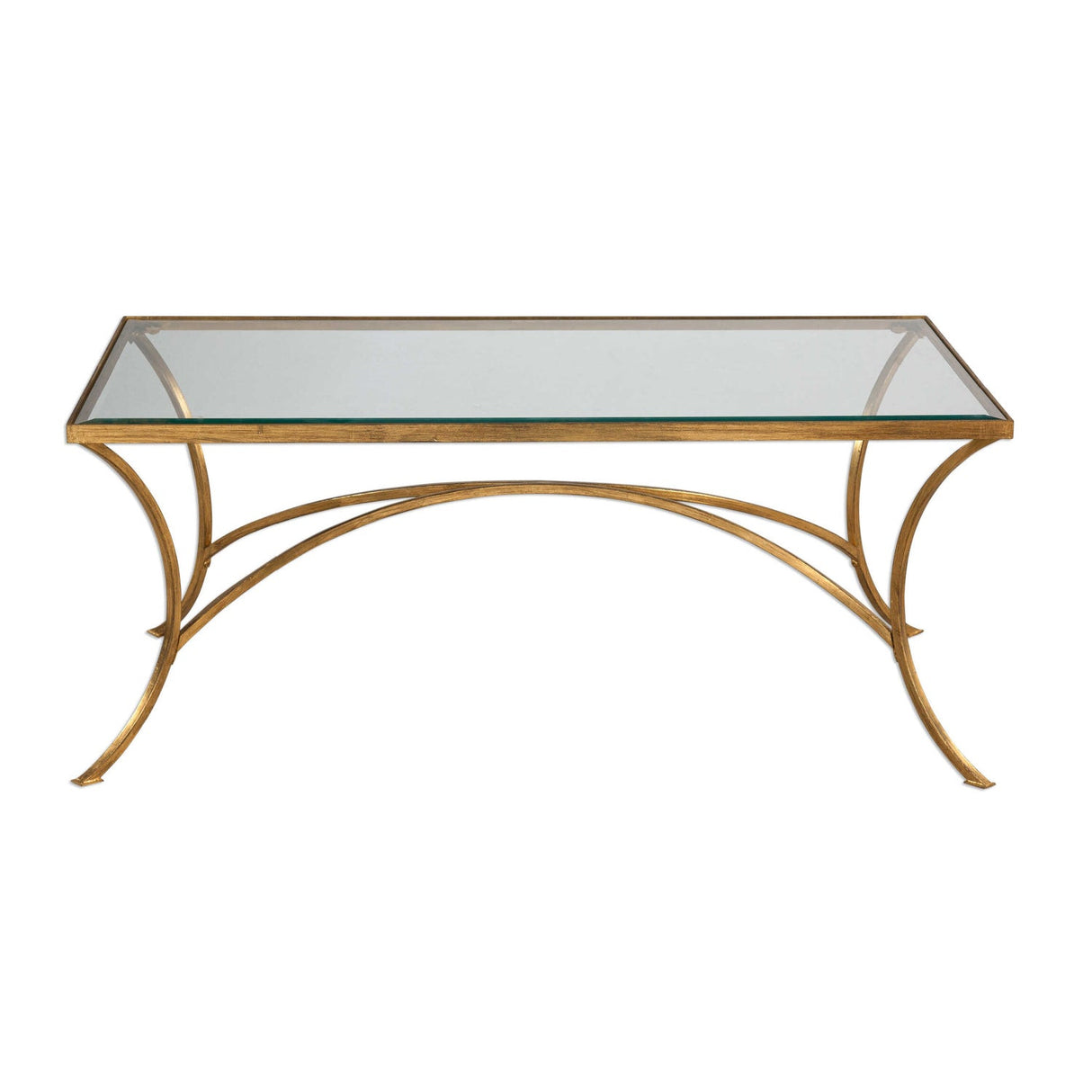 Beveled Tempered Glass Coffee Table by Uttermost Alayna
