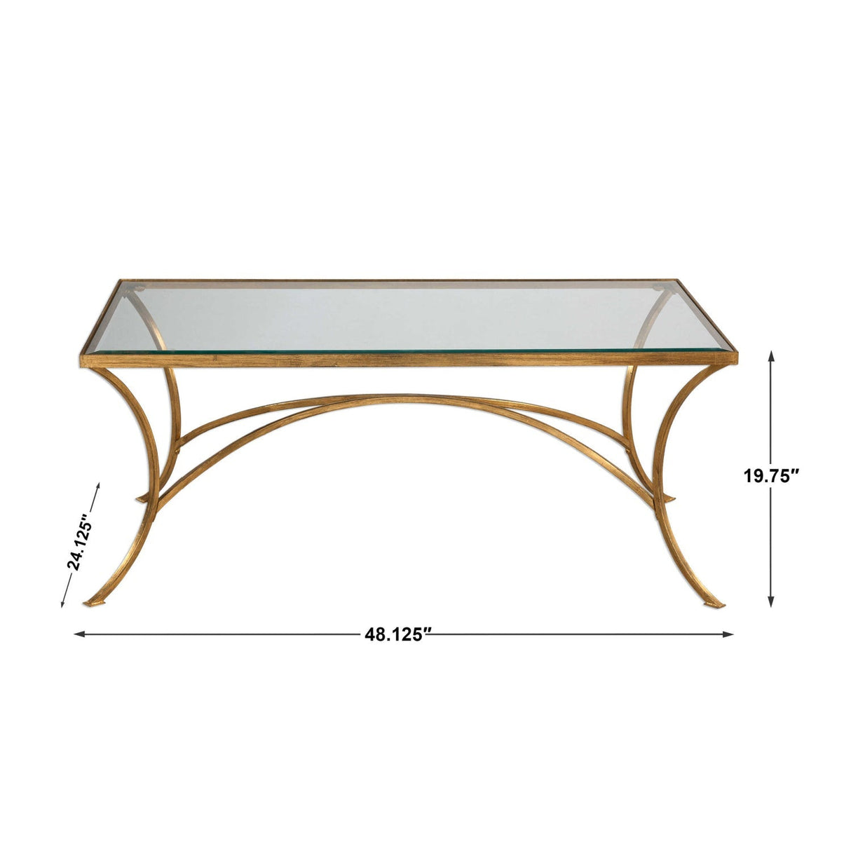 Beveled Tempered Glass Coffee Table by Uttermost Alayna, alternate view 4